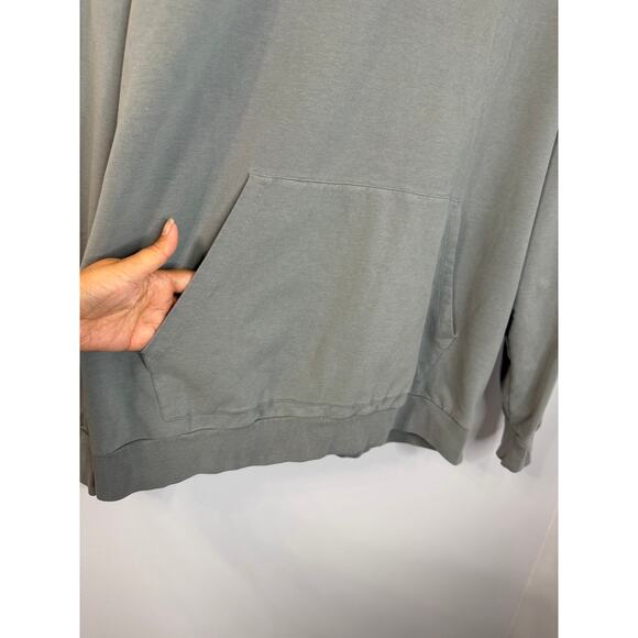 Alo Double Take Hoodie Sweatshirt Men's Steel Grey Casual Comfy Pullover - Picture 4 of 9
